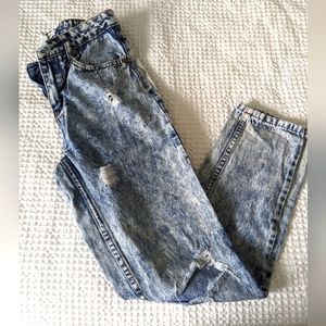 Straight Legged Ripped Jeans